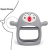 Smily Mia Gryzak Silikonowy Pingwin Buddy Light Grey