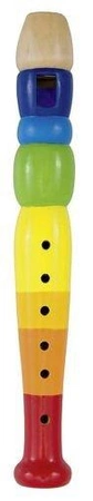 Drewniany flet dla dzieci Tęcza 61921-Goki, zabawki muzyczne