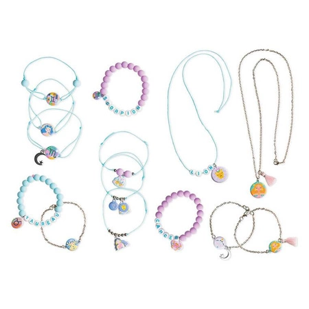 Zestaw kreatywny do tworzenia biżuterii Znaki zodiaku 7+, Janod