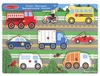 Drewniana układanka z uchwytami Pojazdy 8 el Melissa & Doug 19051