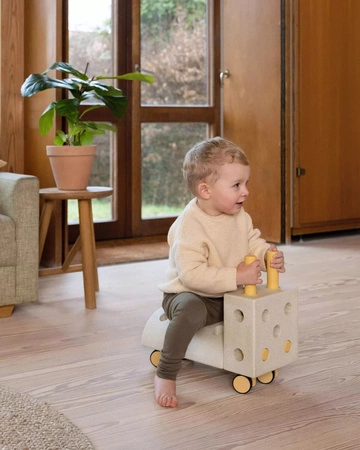 MODU Curiosity set - Kreatywne klocki rozwijające motorykę dużą, Sand Grey / Honey Yellow