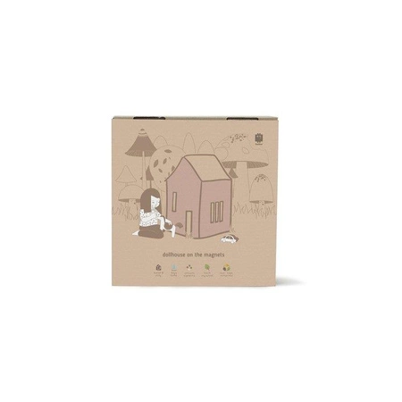 Domek dla lalek z magnesami, rozm L, różowy, Babai