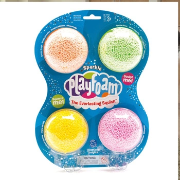 Playfoam, Masa Piankowa z Brokatem, Modelina, Zestaw 4 kolorów