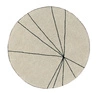 Lorena Canals Dywan bawełniany Trace Beige Ø 160 cm