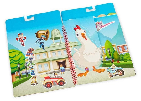 Naklejki wielorazowe Psi Patrol Restickable Stickers Flip-Flap Pad - Classic Missions Melissa & Doug 33253