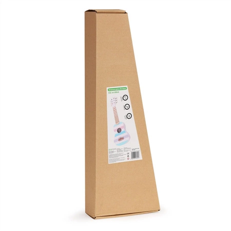 Gitara klasyczna drewniana dla dzieci - kolorowe pudło rezonansowe 6 strun ECOTOYS