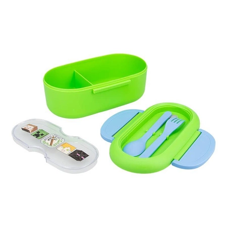 Minecraft pudełko na lunch plus sztućce