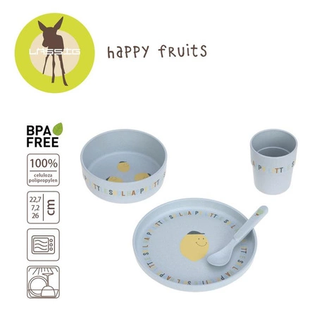 Lassig Komplet naczyń dla dzieci Happy Fruits Lemon