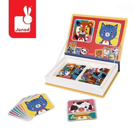 Magnetyczna układanka Puzzle zwierzątka Magnetibook, Janod