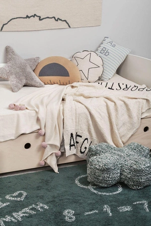 Lorena Canals Koc bawełniany ABC Natural/Black