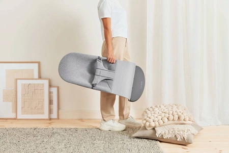 BABYBJORN - leżaczek BLISS 3D Jersey - Jasny Szary + pokrowiec na leżaczek