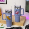 Minecraft kubek podróżny ze słomką (900 ml) - fioletowy