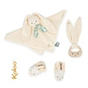Kaloo Zestaw prezentowy 3 w 1 Królik (komforter + gryzak + buciki) kremowy kolekcja Lapinoo