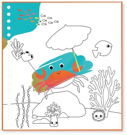 Podwodny Świat Magiczna Kolorowanka Wodna z Zadaniami