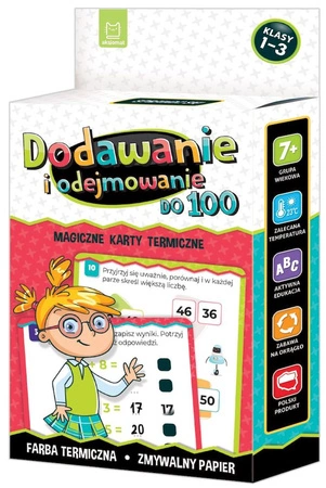 Dodawanie i odejmowanie do 100. Magiczne karty termiczne