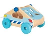 Drewniany samochód sorter do ciągnięcia z klockami Błękitek 58718-Goki, zabawka na sznurku