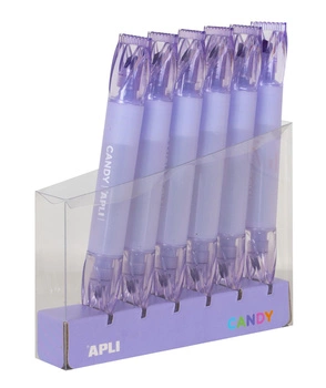 Marker fluorescencyjny z podwójną końcówką Apli Kids - Candy Fioletowy