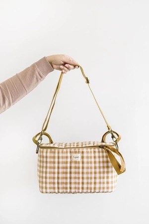 3 Sprouts Organizer Do Wózka Quilted Gingham Mustard Print