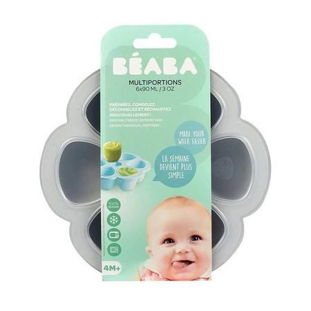 Beaba Silikonowy pojemnik do mrożenia 6 x 90 ml Light mist