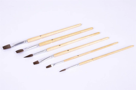 Zestaw drewnianych pędzli Apli Kids - 6 szt.