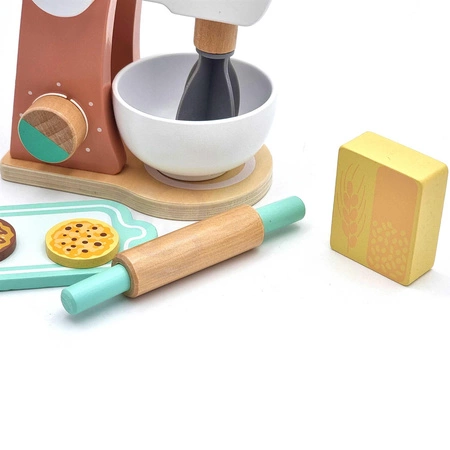 TOOKY TOY Drewniany Mikser Zestaw dla Dzieci + Akcesoria