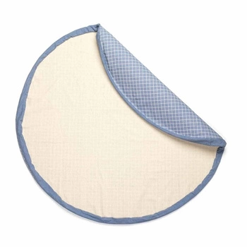 Play&Go Worek na Zabawki i Mata do Zabawy 2w1 Organic Grid Blue