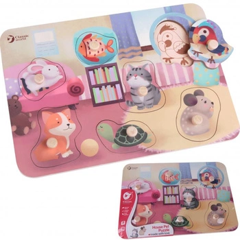 CLASSIC WORLD Układanka Montessori Puzzle Zwierzęta Dopasuj Kształty