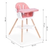 Fotelik krzesełko do karmienia dzieci 2w1 różowy ECOTOYS