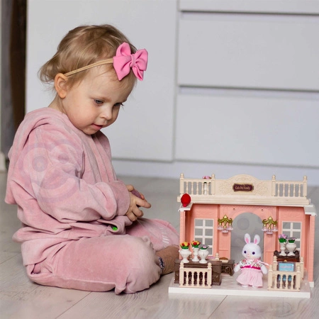 WOOPIE Domek dla Lalek Rodzina Królików Kwiaciarnia + Figurka