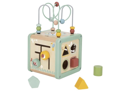 TOOKY TOY Drewniana Kostka Aktywności Sorter Labirynt