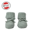 Lodger Buciki niechodki dziergane bawełniane miętowe Silk 0-6 m