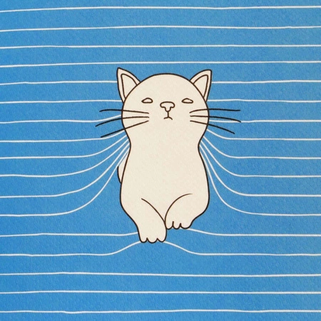 Mały Zeszyt - Felines - Koty - Purrrfect Place (Bold Blue)