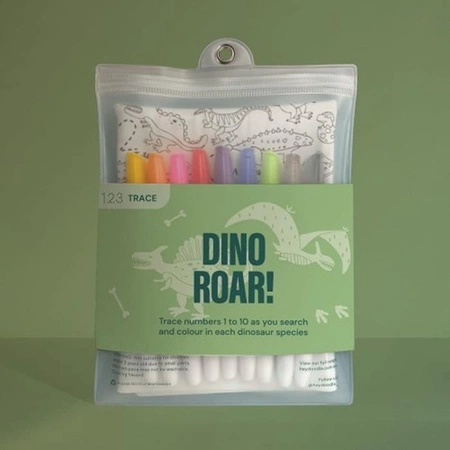 HeyDoodle Mata Silikonowa do Kolorowania A3 Cyferki - Dinozaury
