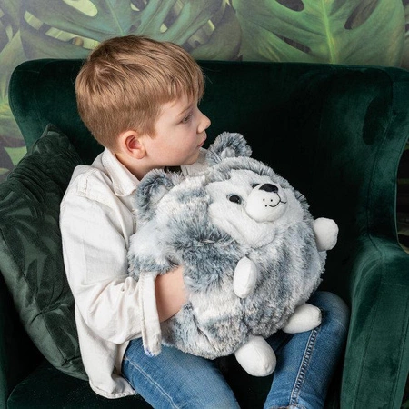Pies Husky Poduszka i pluszowy ogrzewacz do dłoni Cozy Noxxiez HW702
