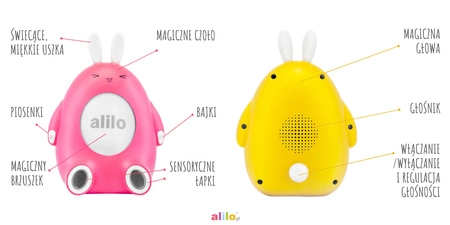 Alilo Króliczek Happy Bunny - żółty