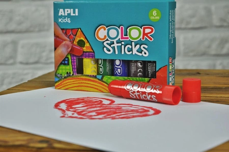 Farby w kredce Apli Kids - 6 kolorów