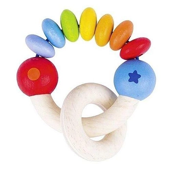 Drewniana grzechotka na półokręgu, tęcza III