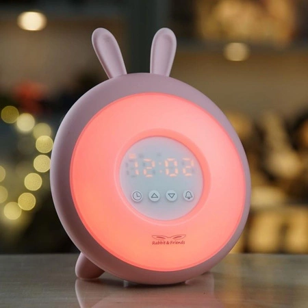 Królik Lampka Budząca Światłem Różowa Rabbit&Friends