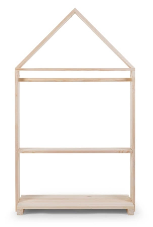 Childhome Regał dekoracyjny Domek + kółka Natural