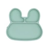 Silikonowy talerzyk z przyssawką Króliczek We Might Be Tiny - Minty Green