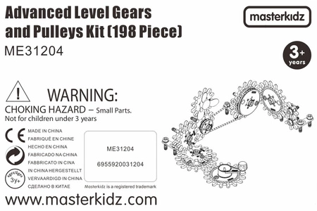 MASTERKIDZ Zestaw Akcesoriów Mix Koła Zębate do Paneli Ściennych STEM 198 el.