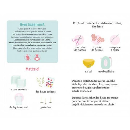 Auzou Zestaw do zrobienia kwiatowych świeczników 83679