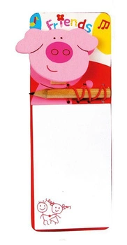 Notes magnetyczny Zwierzęta z klipsem