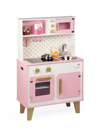 Duża kuchnia drewniana z dźwiękiem i 6 akcesoriami Candy Chic, Janod