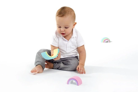 DENA Silikonowa Tęcza Pastel - 6 elementów