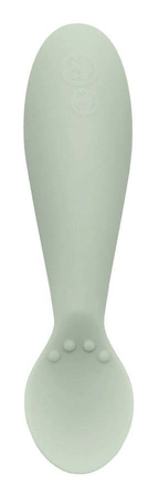 EZPZ Komplet pierwszych naczyń silikonowych First Foods Set pastelowa zieleń + kubeczek Tiny Cup GRATIS pastelowa zieleń