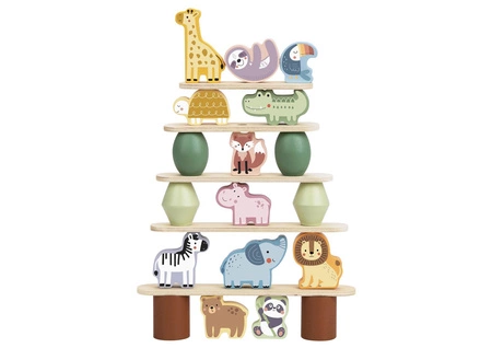 TOOKY TOY Drewniane Zwierzęta Układanka w Stosy