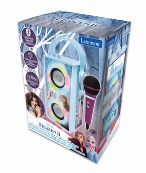 Przenośny głośnik Bluetooth Frozen z mikrofonem i niesamowitymi efektami świetlnymi Lexibook BTP180FZZ
