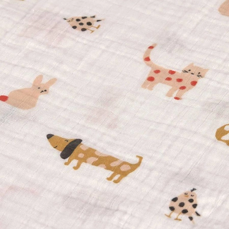 Lassig Muślinowy otulacz-kocyk z biobawełny Zestaw 3 szt. 60x60cm Little Mateys spicy orange