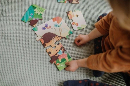 Puzzle progresywne w walizce Pory roku 4 układanki – 6, 9, 12 i 16 elementów 3+, Janod